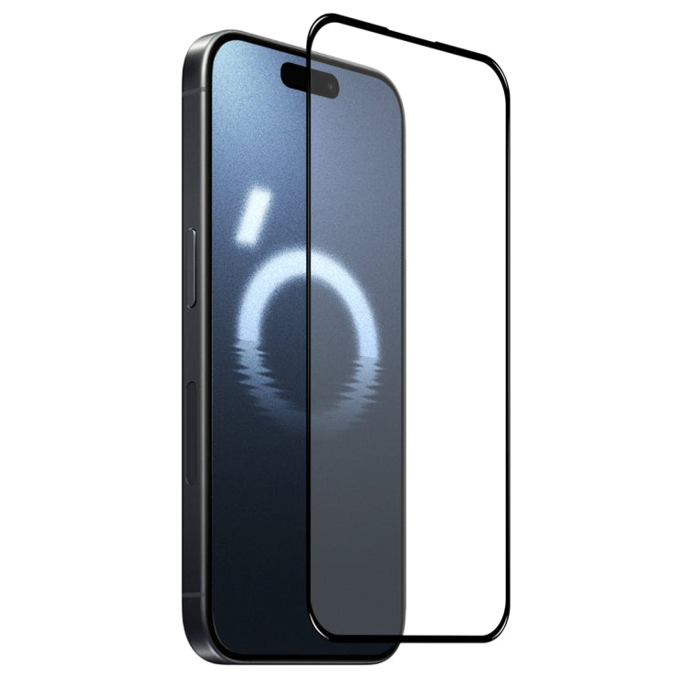 For iPhone 16 Pro NORTHJO A++ Screen Protector Full Glue Silk Printing Tempered Glass Film
