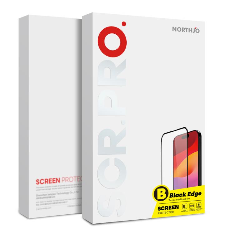 For iPhone 17 Pro Max NORTHJO A++ Screen Protector Full Glue Silk Printing Tempered Glass Film