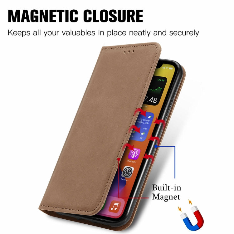 For Motorola Moto  Edge 40 Retro Skin Feel Magnetic Flip Leather Phone Case