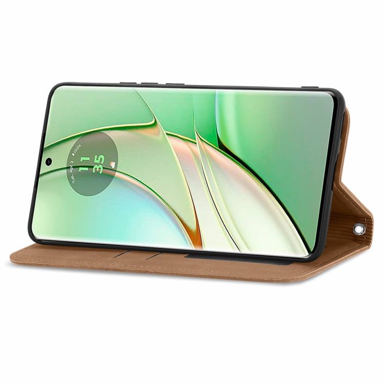 For Motorola Moto  Edge 40 Retro Skin Feel Magnetic Flip Leather Phone Case