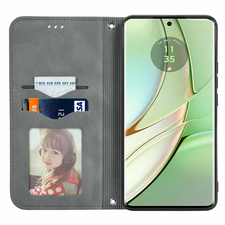 For Motorola Moto  Edge 40 Retro Skin Feel Magnetic Flip Leather Phone Case
