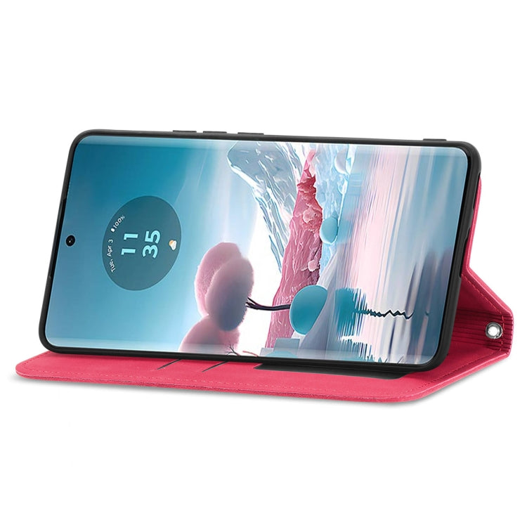 For Motorola Moto Edge 40 Neo Retro Skin Feel Magnetic Flip Leather Phone Case