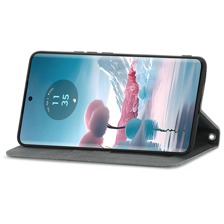 For Motorola Moto Edge 40 Neo Retro Skin Feel Magnetic Flip Leather Phone Case