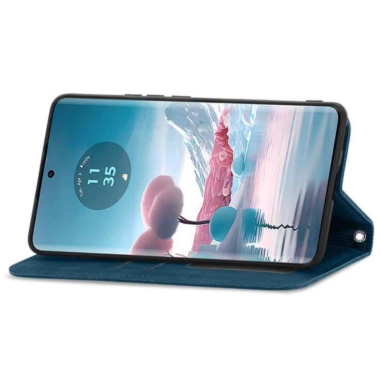 For Motorola Moto Edge 40 Neo Retro Skin Feel Magnetic Flip Leather Phone Case