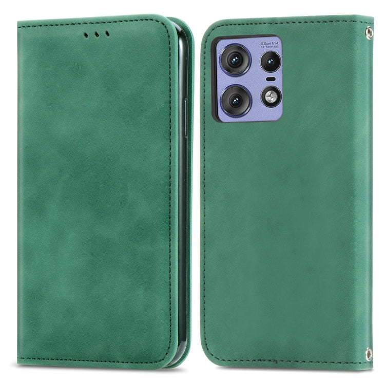 For Motorola Moto Edge 50 Pro Retro Skin Feel Magnetic Flip Leather Phone Case