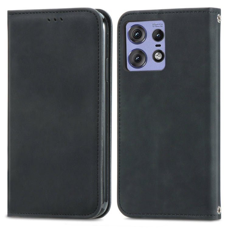 For Motorola Moto Edge 50 Pro Retro Skin Feel Magnetic Flip Leather Phone Case