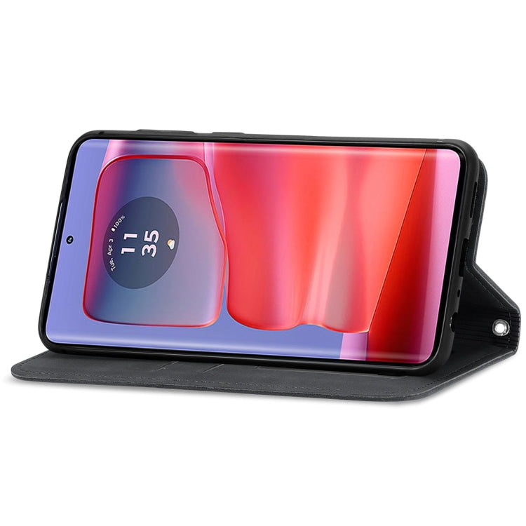 For Motorola Moto Edge 50 Pro Retro Skin Feel Magnetic Flip Leather Phone Case