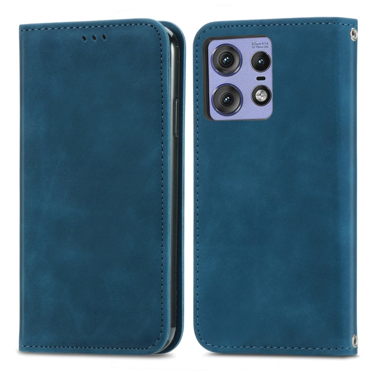 For Motorola Moto Edge 50 Pro Retro Skin Feel Magnetic Flip Leather Phone Case