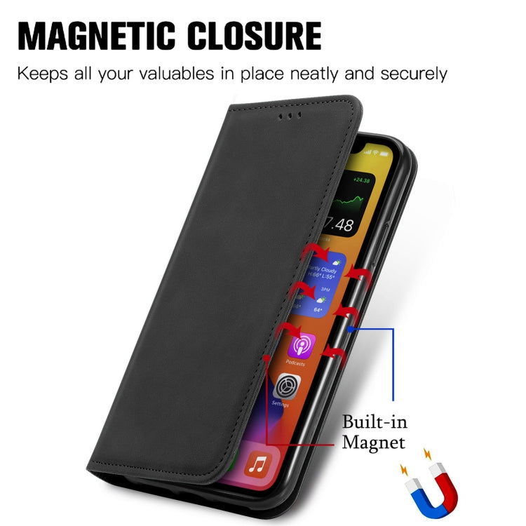 For Motorola Moto G24 Power Retro Skin Feel Magnetic Flip Leather Phone Case