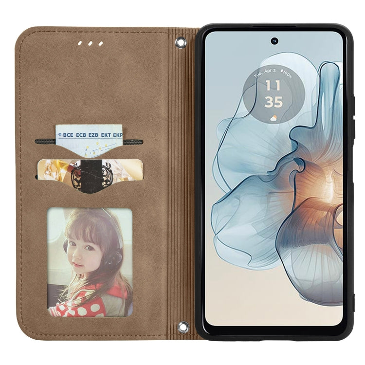 For Motorola Moto G24 Power Retro Skin Feel Magnetic Flip Leather Phone Case