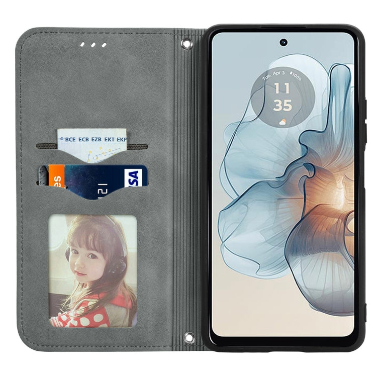 For Motorola Moto G24 Power Retro Skin Feel Magnetic Flip Leather Phone Case