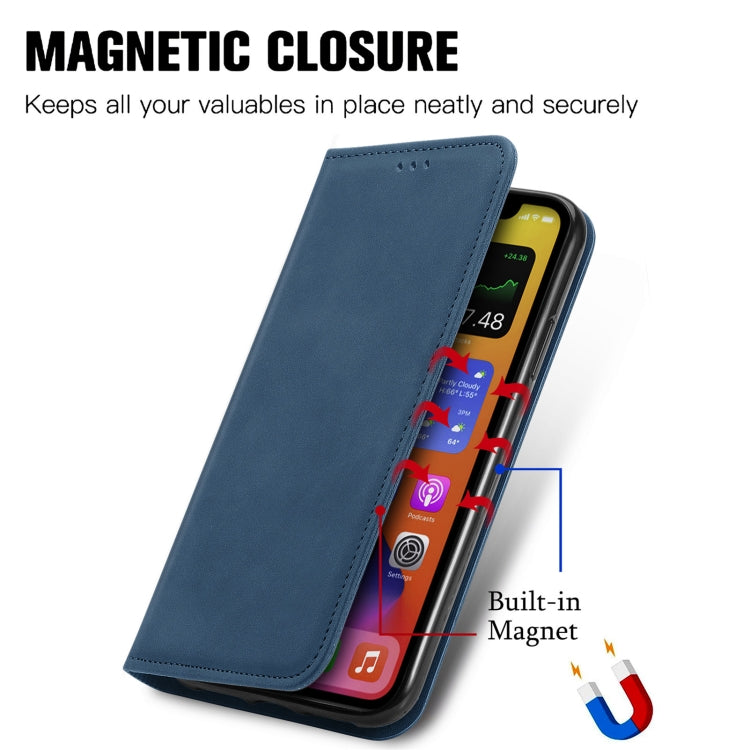 For Motorola Moto G24 Power Retro Skin Feel Magnetic Flip Leather Phone Case