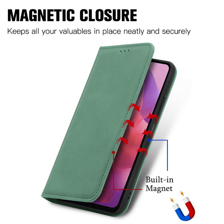 For Motorola Moto  G24 Retro Skin Feel Magnetic Flip Leather Phone Case