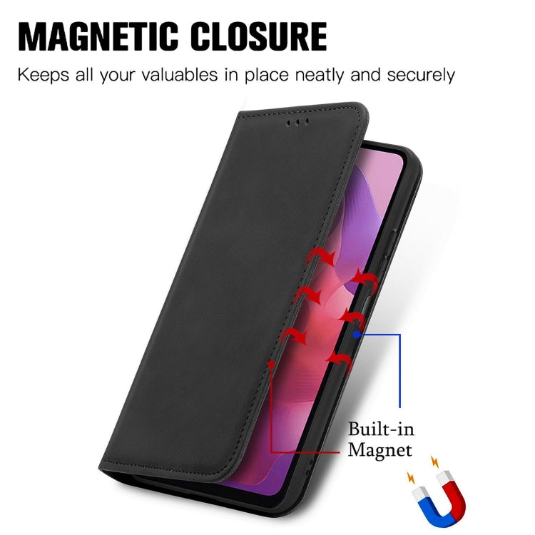 For Motorola Moto  G24 Retro Skin Feel Magnetic Flip Leather Phone Case
