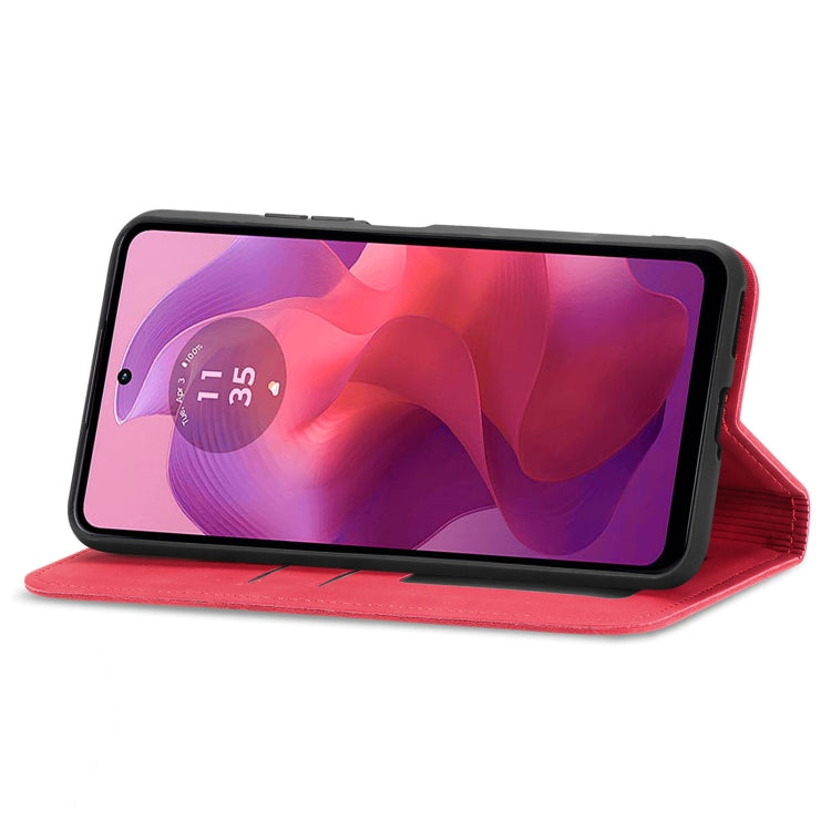 For Motorola Moto  G24 Retro Skin Feel Magnetic Flip Leather Phone Case