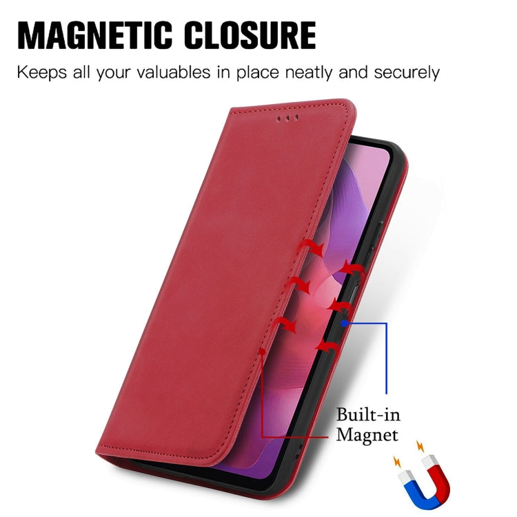 For Motorola Moto  G24 Retro Skin Feel Magnetic Flip Leather Phone Case