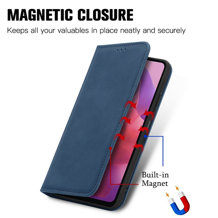 For Motorola Moto  G24 Retro Skin Feel Magnetic Flip Leather Phone Case