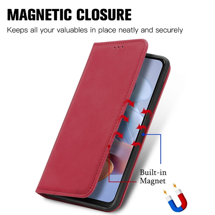 For Motorola  Moto G34 Retro Skin Feel Magnetic Flip Leather Phone Case