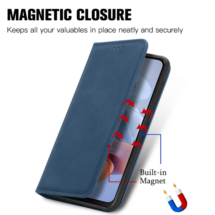 For Motorola  Moto G34 Retro Skin Feel Magnetic Flip Leather Phone Case