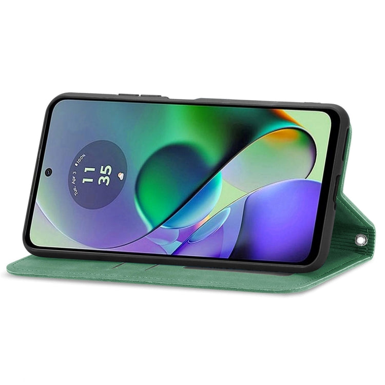 For Motorola Moto G54 5G Retro Skin Feel Magnetic Flip Leather Phone Case