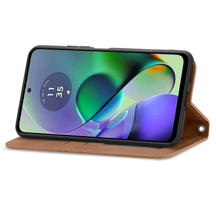 For Motorola Moto G54 5G Retro Skin Feel Magnetic Flip Leather Phone Case