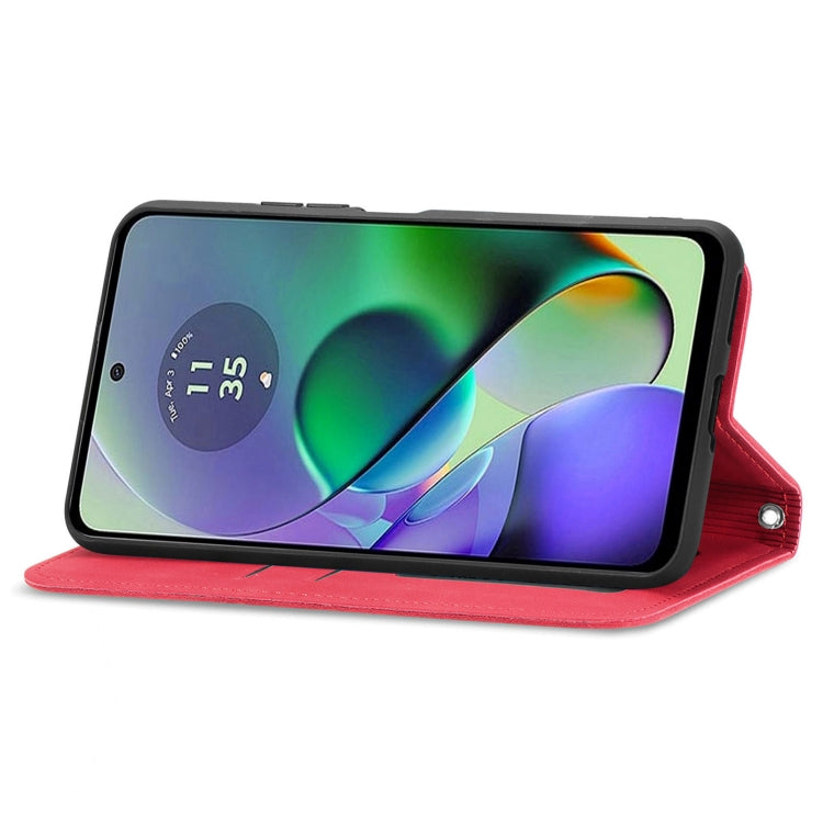 For Motorola Moto G54 5G Retro Skin Feel Magnetic Flip Leather Phone Case