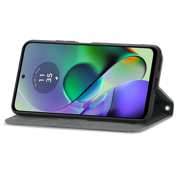 For Motorola Moto G54 5G Retro Skin Feel Magnetic Flip Leather Phone Case