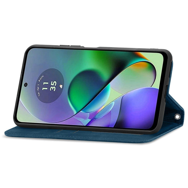 For Motorola Moto G54 5G Retro Skin Feel Magnetic Flip Leather Phone Case