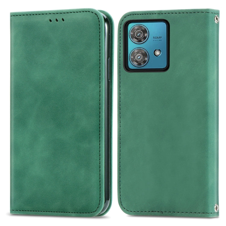 For Motorola Moto G84 Retro Skin Feel Magnetic Flip Leather Phone Case