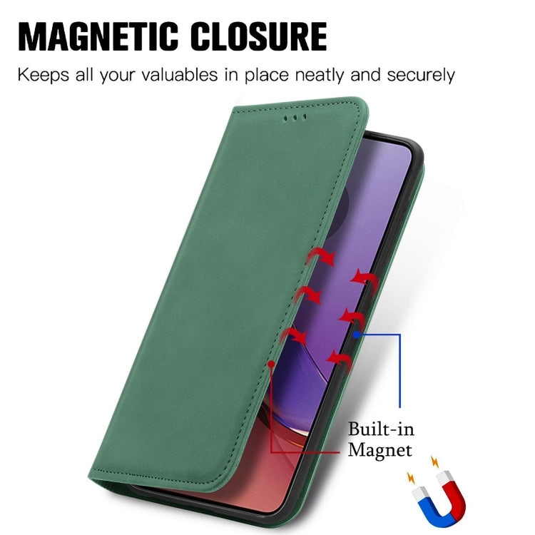 For Motorola Moto G84 Retro Skin Feel Magnetic Flip Leather Phone Case