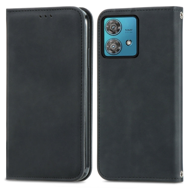 For Motorola Moto G84 Retro Skin Feel Magnetic Flip Leather Phone Case