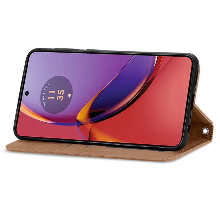 For Motorola Moto G84 Retro Skin Feel Magnetic Flip Leather Phone Case