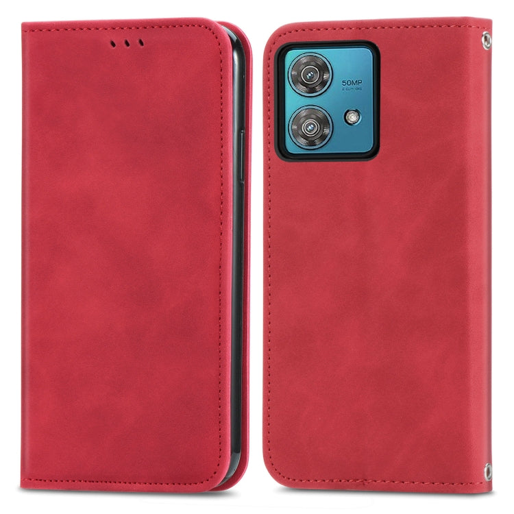 For Motorola Moto G84 Retro Skin Feel Magnetic Flip Leather Phone Case