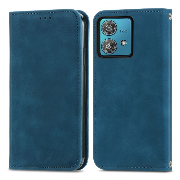 For Motorola Moto G84 Retro Skin Feel Magnetic Flip Leather Phone Case