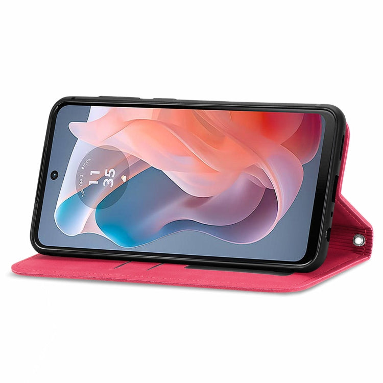 For Motorola Moto G Play 2024 Retro Skin Feel Magnetic Flip Leather Phone Case