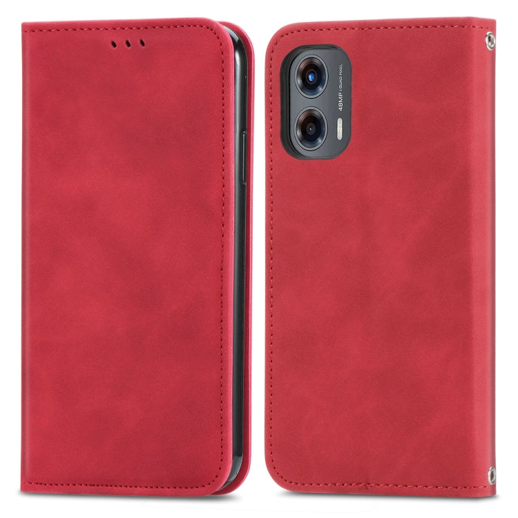 For Motorola Moto G Stylus 5G 2024 Retro Skin Feel Magnetic Flip Leather Phone Case
