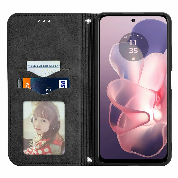 For Motorola Moto G Power 5G 2024 Retro Skin Feel Magnetic Flip Leather Phone Case