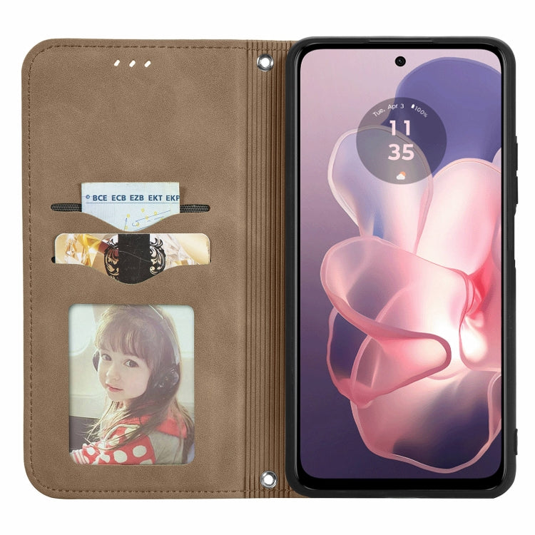For Motorola Moto G Power 5G 2024 Retro Skin Feel Magnetic Flip Leather Phone Case