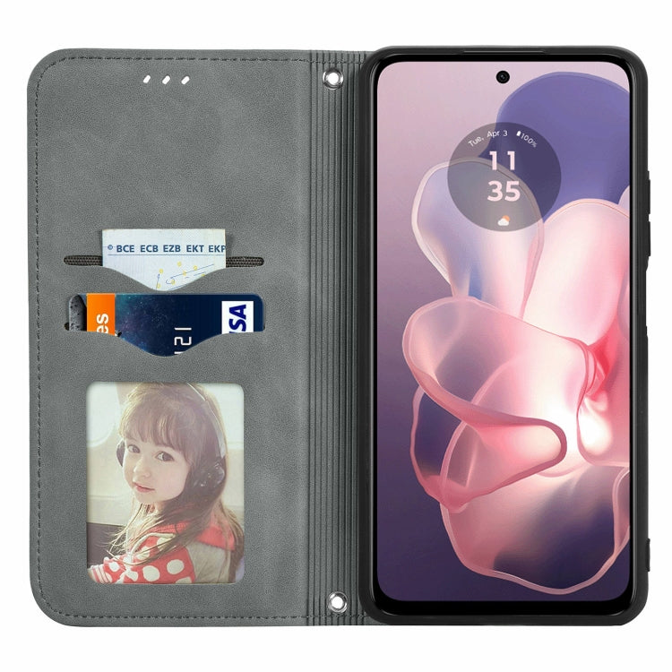 For Motorola Moto G Power 5G 2024 Retro Skin Feel Magnetic Flip Leather Phone Case