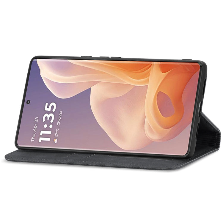 For Motorola Moto G85 Retro Skin Feel Magnetic Flip Leather Phone Case