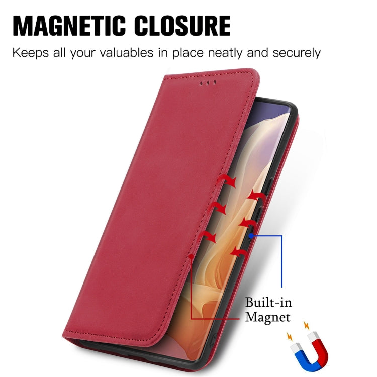 For Motorola Moto G85 Retro Skin Feel Magnetic Flip Leather Phone Case