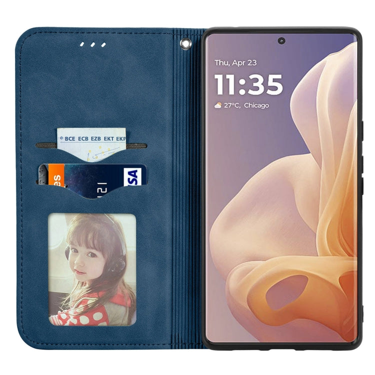 For Motorola Moto G85 Retro Skin Feel Magnetic Flip Leather Phone Case
