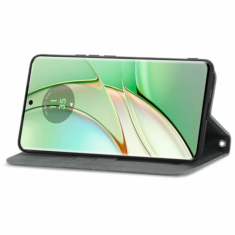 For Motorola Edge 2024 Retro Skin Feel Magnetic Flip Leather Phone Case