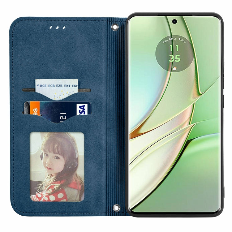 For Motorola Edge 2024 Retro Skin Feel Magnetic Flip Leather Phone Case