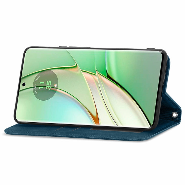 For Motorola Edge 2024 Retro Skin Feel Magnetic Flip Leather Phone Case