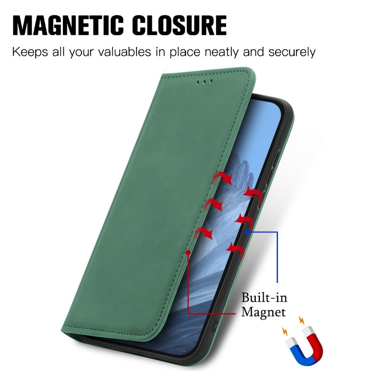 For Motorola Moto G55 Retro Skin Feel Magnetic Flip Leather Phone Case