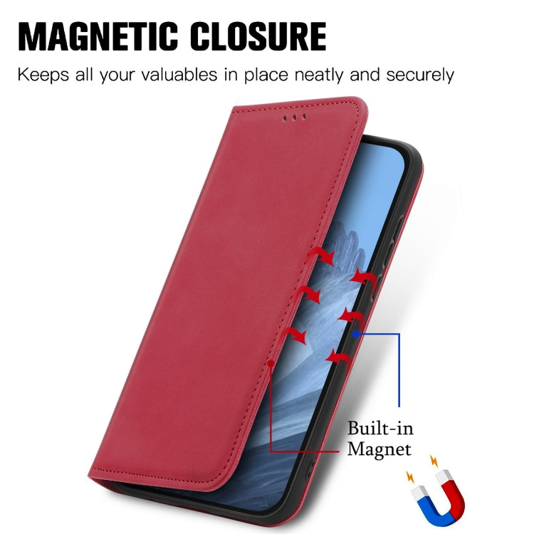 For Motorola Moto G55 Retro Skin Feel Magnetic Flip Leather Phone Case