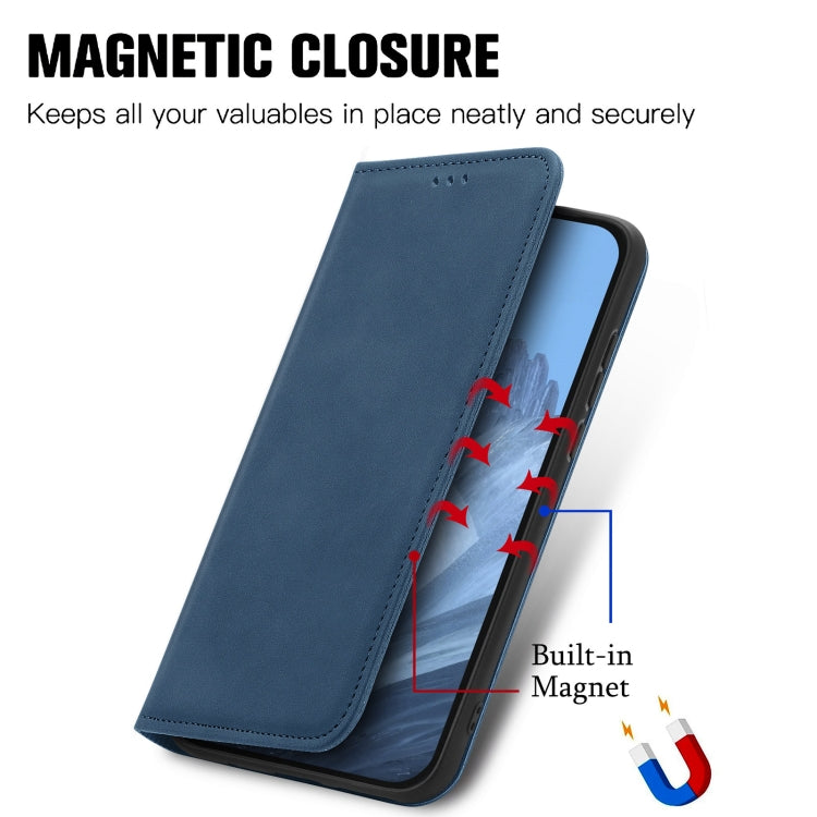 For Motorola Moto G55 Retro Skin Feel Magnetic Flip Leather Phone Case