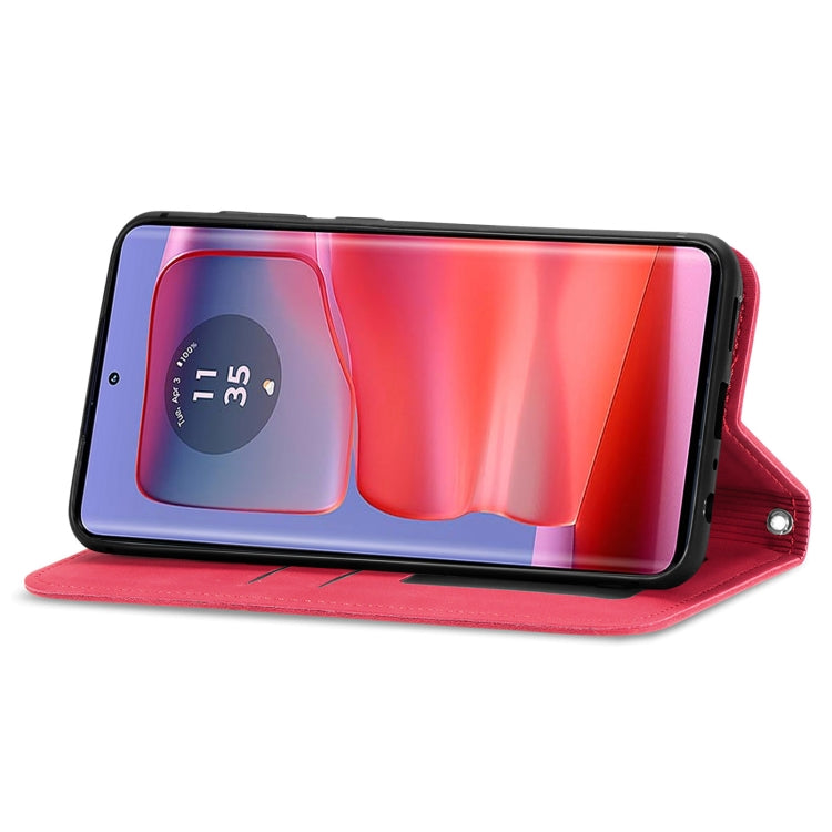 For Motorola Edge 50 Retro Skin Feel Magnetic Flip Leather Phone Case