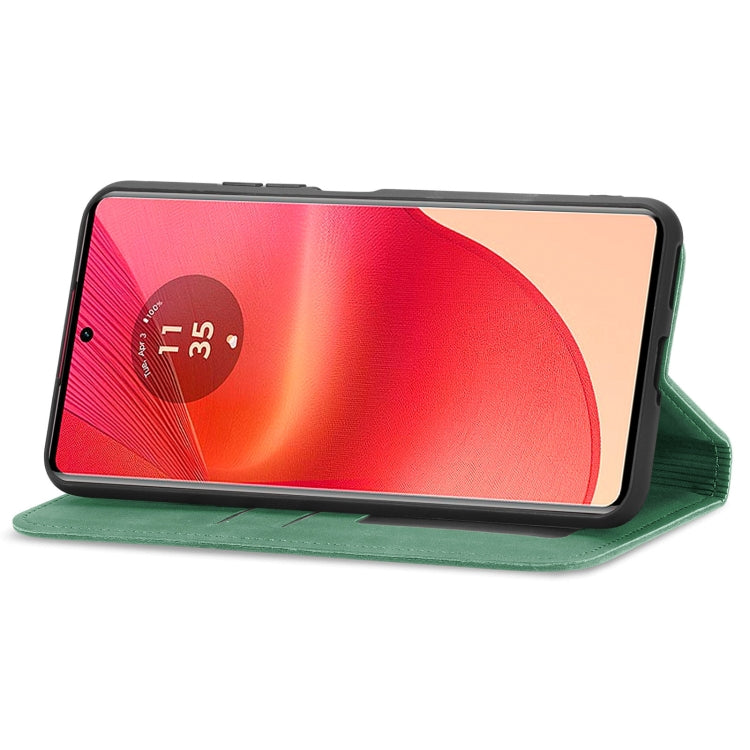 For Motorola Moto G35 Retro Skin Feel Magnetic Flip Leather Phone Case